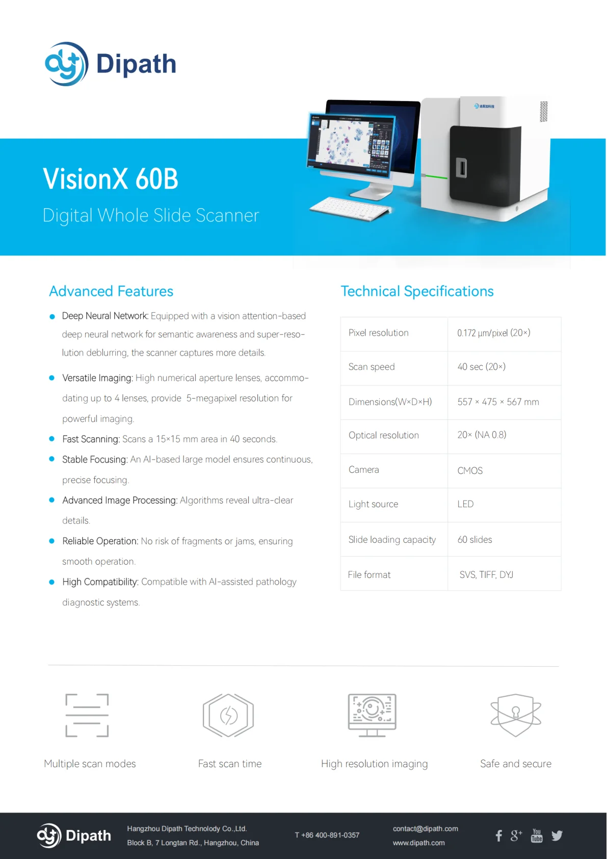 VisionX 60B Scanner