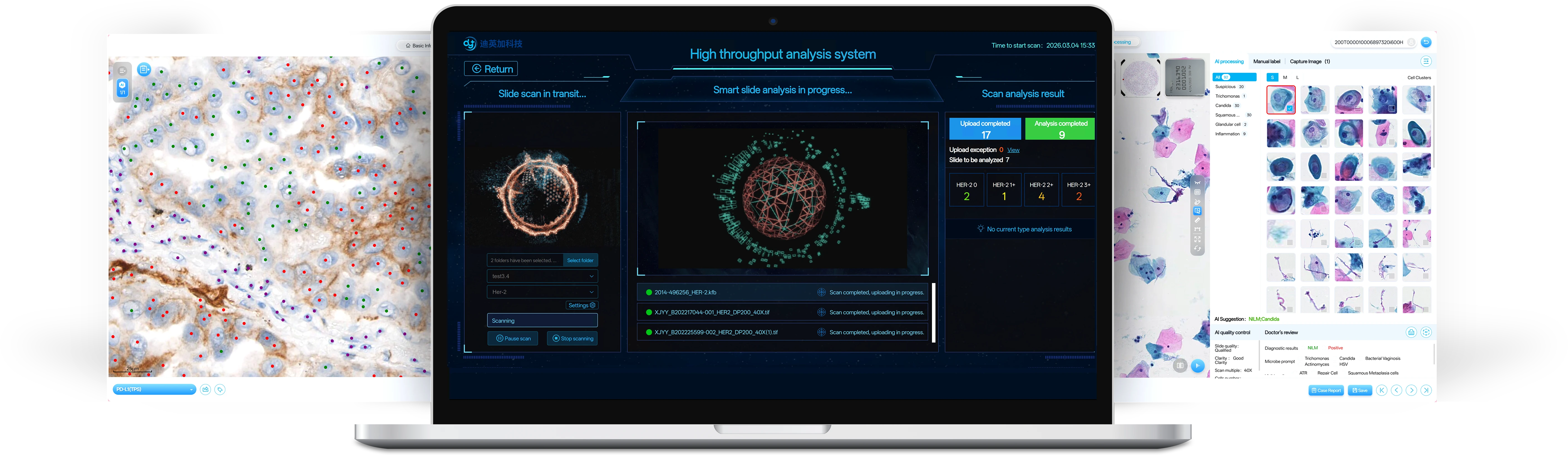 Intelligent pathology device interface panel